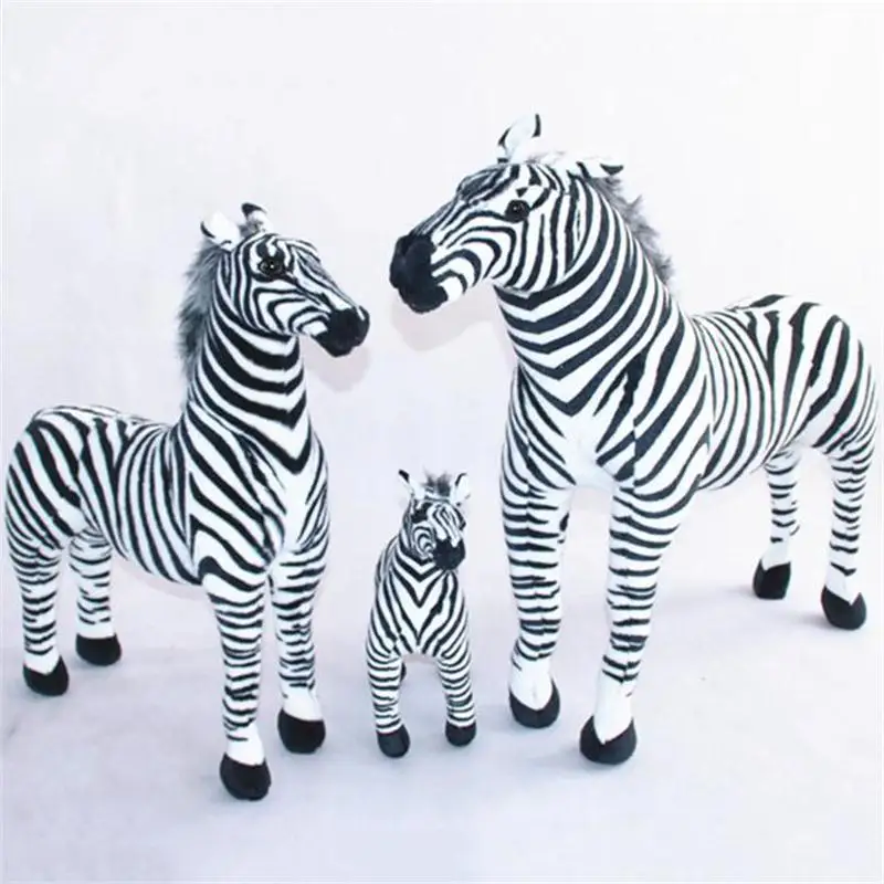 Standing Zebra Stuffed Animals Plush Toy Kids Toys Simulation Zebra Doll Photography Props Christmas Birthday Gifts images - 6