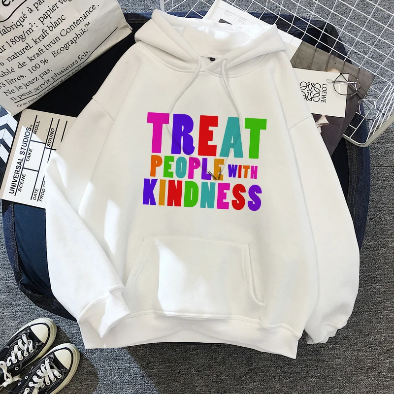 

90s Hoodies Harry Styles Merch Treat People With Kindness Femme Plus Size Oversized Sweatshirt Grunge Hip Hop Women Hoody Unisex