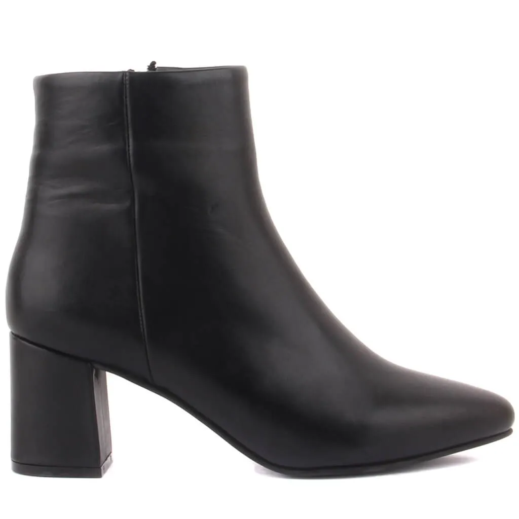 

Женские черные кожаные ботинки на молнии Sail-Lakers