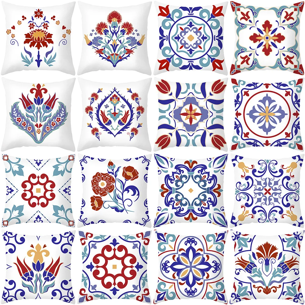 

Decorative Pillows Case Boho Vintage Geometric Polyester Cushion Cover for Sofa Car Home Couch Pillows Cover 2021 Chinese style