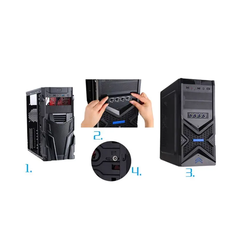 

3.5inch PC HDD 4 Channel Speed Fan Controller with Blue/Red LED Controller Front Panel For Computer Fans
