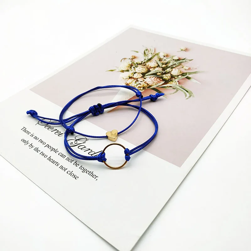 2 шт./лот набор из браслета с кулоном для Для мужчин женщин проектом золотые