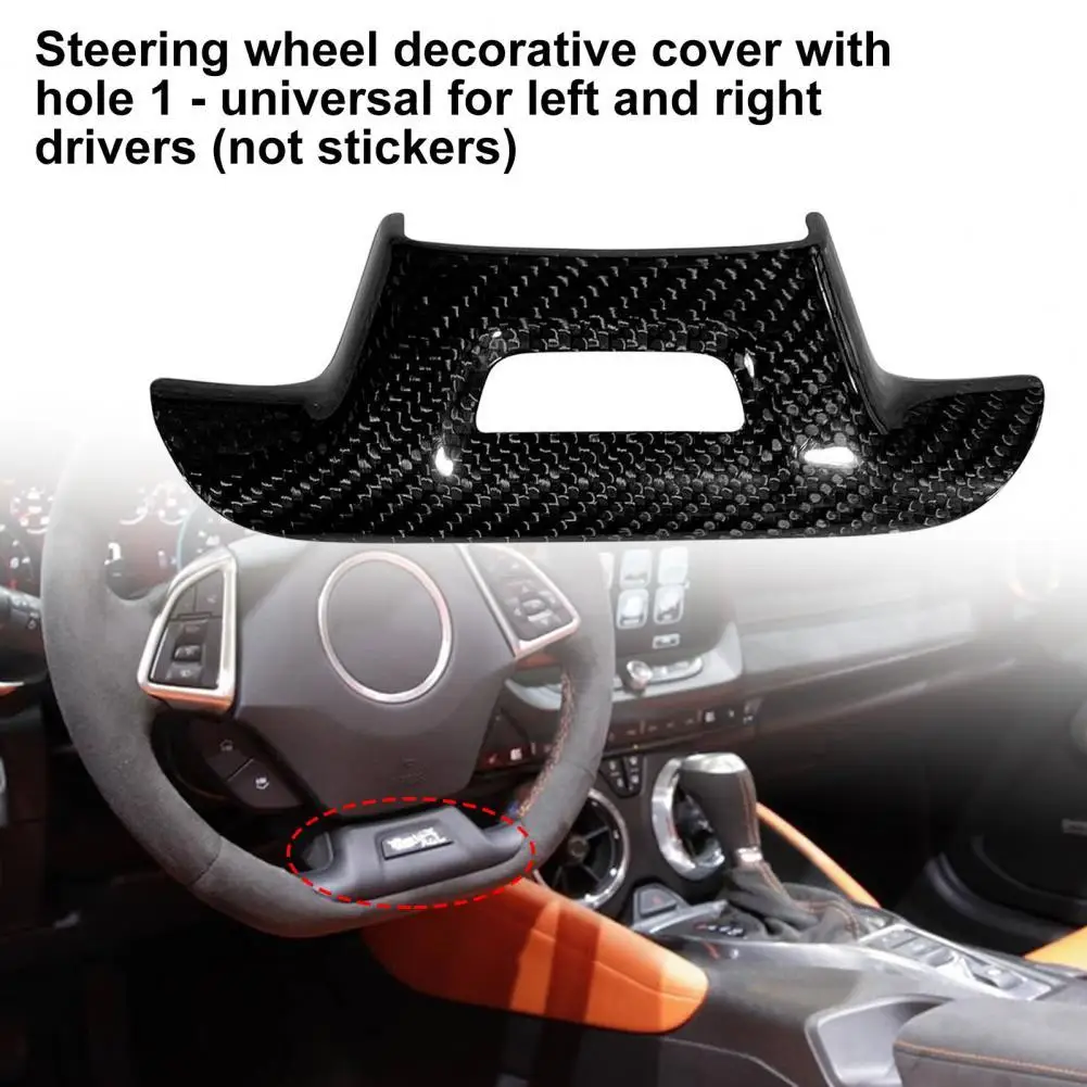 

Steering Wheel Cover Waterproof Decal Carbon Fiber Sticker Car Steering Wheel Trim with Holes for Chevrolet Camaro 2016-2020