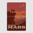 Настольная игра терраформования Марса, минималистичный дорожный стиль, игровой деревянный постер с табличкой, Настенная роспись, Постер для клуба, бара, деревянные плакаты со знаками