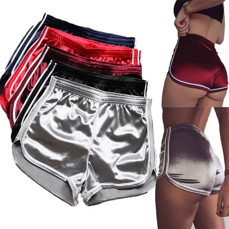 Новинка 2019 женские шорты летние шелковые облегающие пляжные повседневные модные