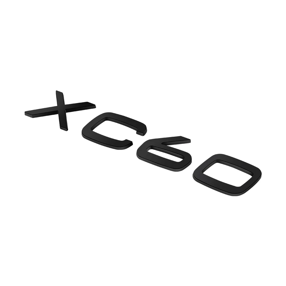 Наклейка XC90 XC60 черного и серебристого цвета с буквами логотипом 3D наклейки из
