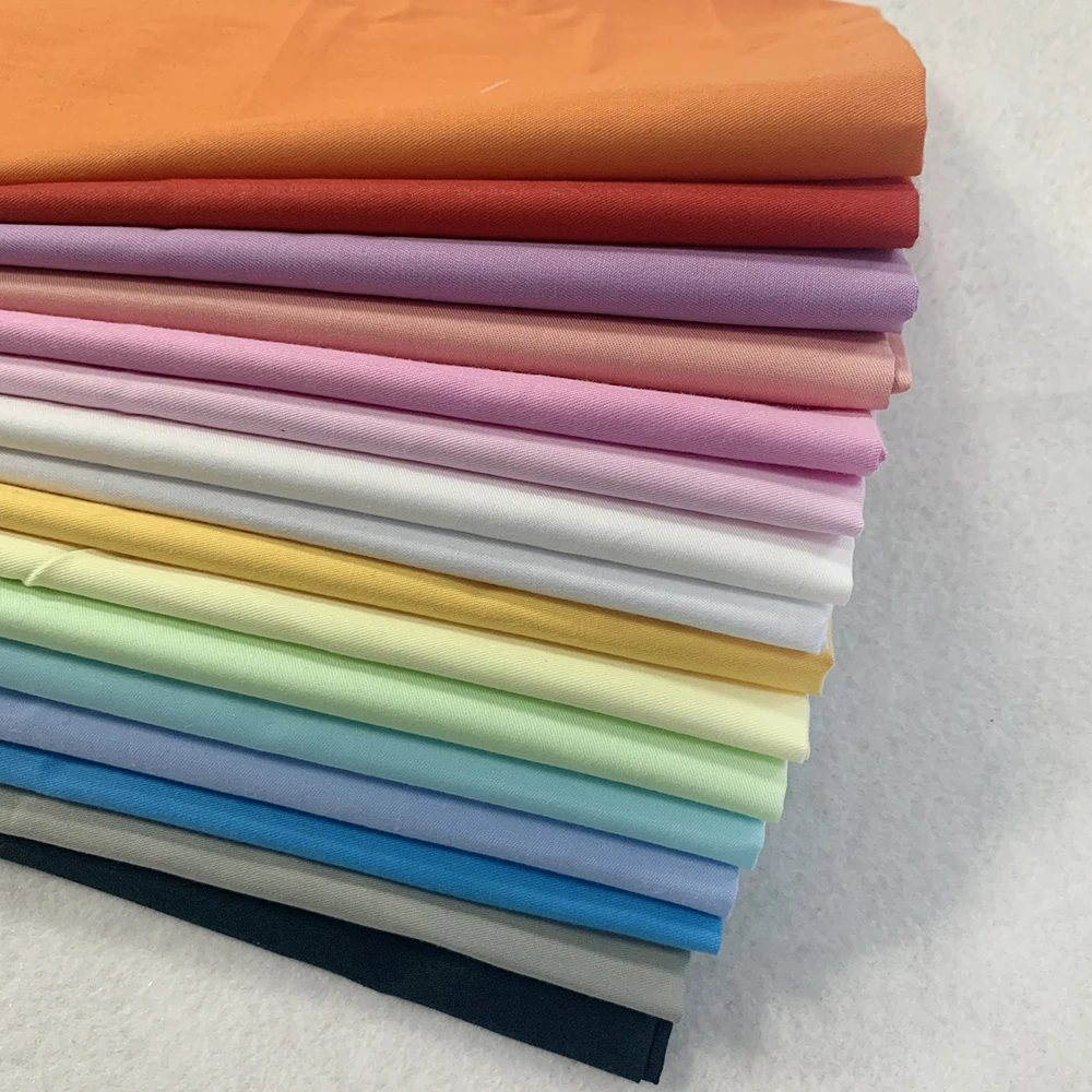 Саржевая хлопковая твиловая ткань саржевая чистый хлопок однотонная ручной