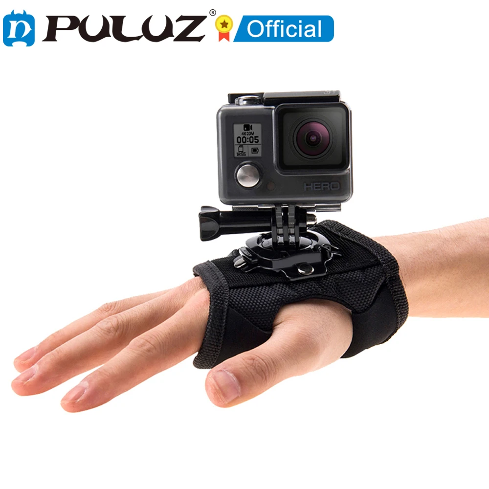 PULUZ вращающаяся на 360 градусов перчатка для крепления ремешка руку GoPro Hero 9 Black / Hero8