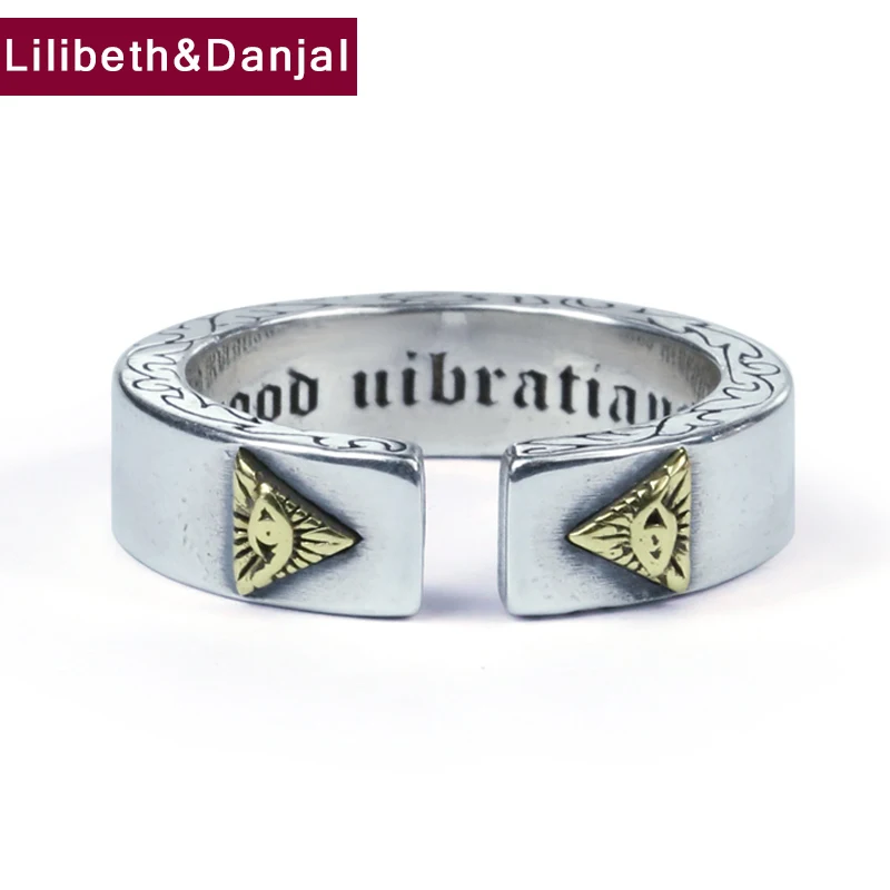 

Регулируемое кольцо «глаза Бога» из чистого серебра 925 пробы, ювелирные изделия для мужчин и женщин, Рождество 2020, Новое поступление R21