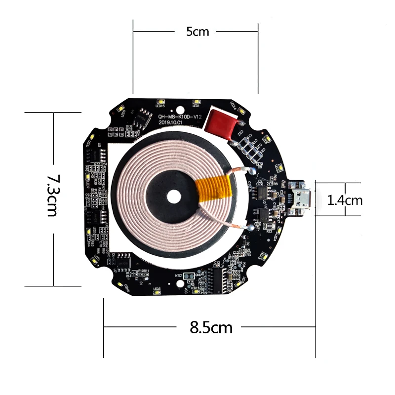 VEEAII горячая Распродажа PCBA печатная плата катушка Беспроводная зарядка микро USB
