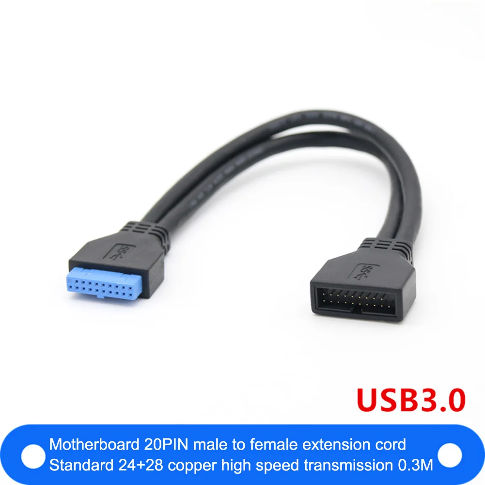 USB3.0 20Pin папа мама удлинитель материнская плата кабель стандарт 24 + 28 медная