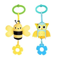 baby plush toys animal car bed hanging teether wind chimes bee owl rattles for kids toddler sleep soothing toy