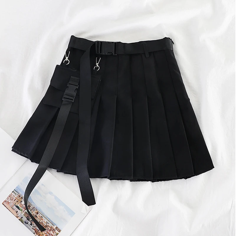 Корейские однотонные стиль Харадзюку трапециевидная Женская юбка женская мода с