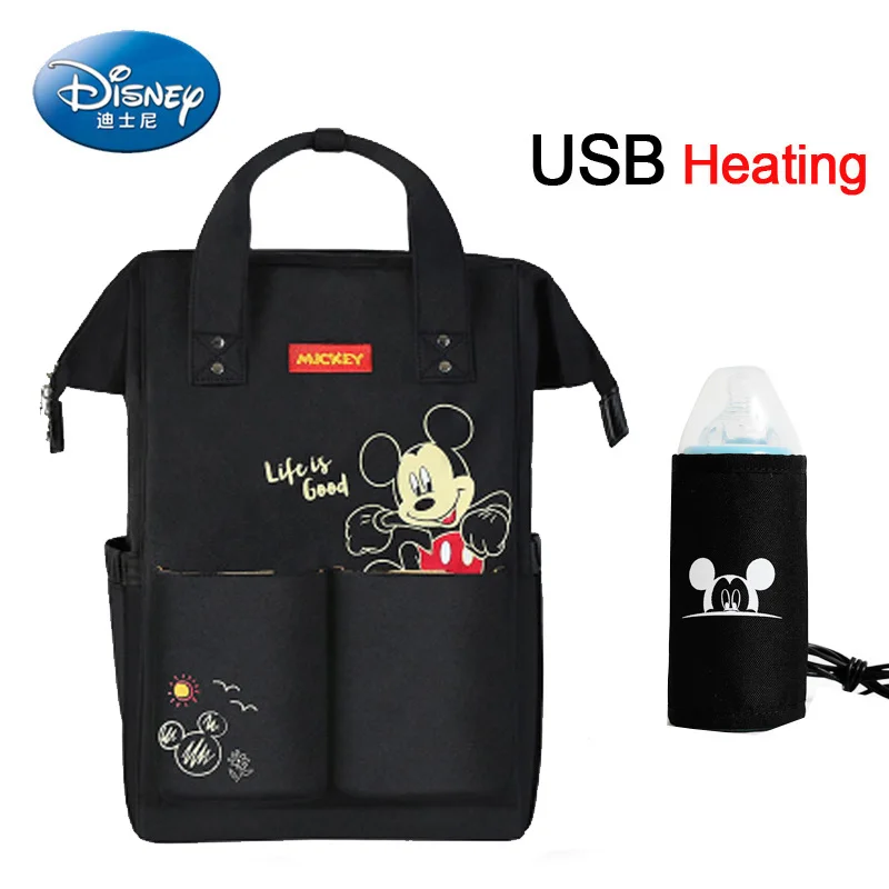 B120 Disney USB сумка для подгузников с подогревом для беременных подгузник рюкзак большой емкости для кормления дорожный Рюкзак Сохранение тепла - Цвет: B120