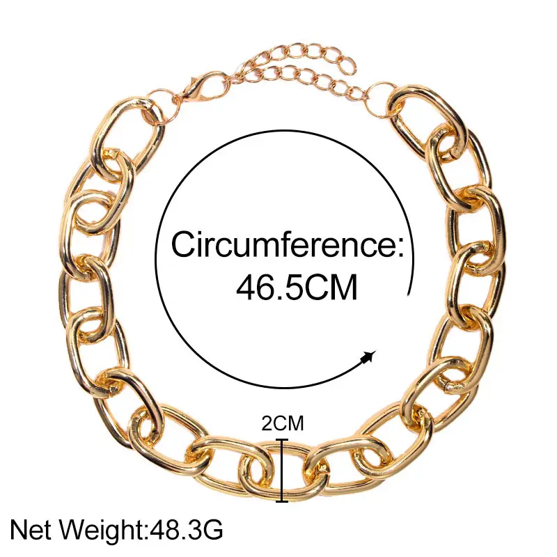 Ожерелье чокер JJFOUCS с металлической цепочкой в стиле панк женское ожерелье