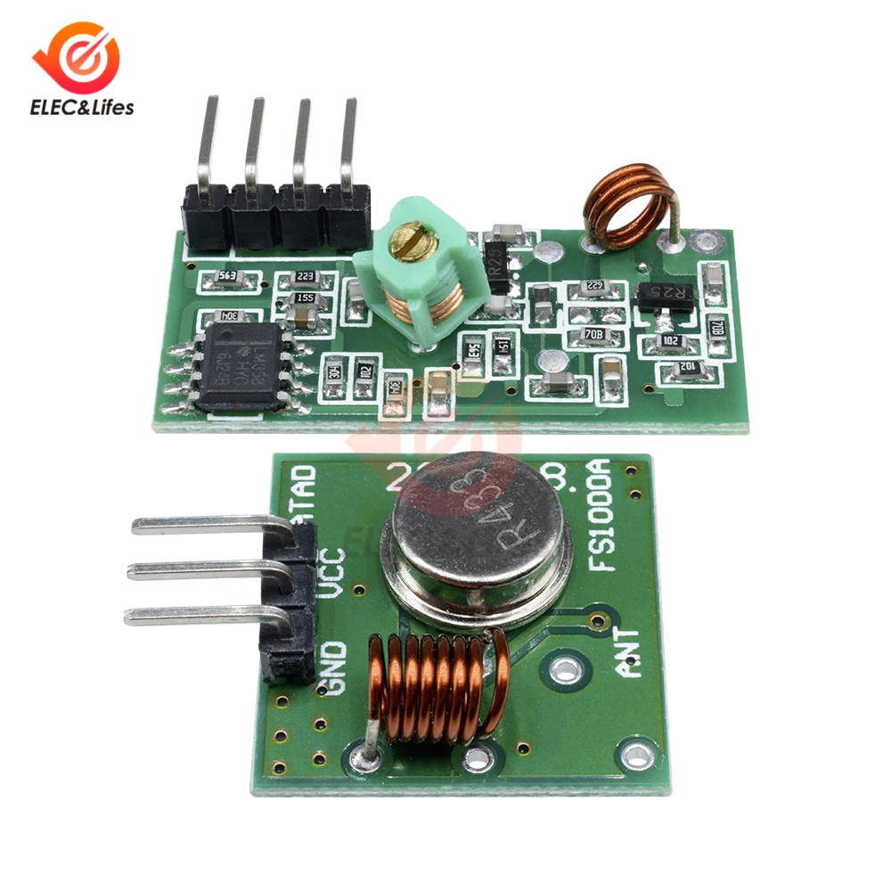 315Mhz 433Mhz RF Wireless Transmitter Module and Receiver Kit 5V DC 433MHZ For Arduino Raspberry Pi /ARM/MCU WL | Инструменты