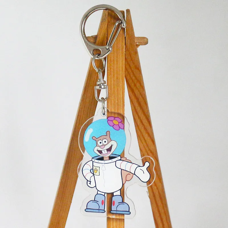 7 видов стилей персонажи мультфильма Губка Боб акриловая цепочка для ключей