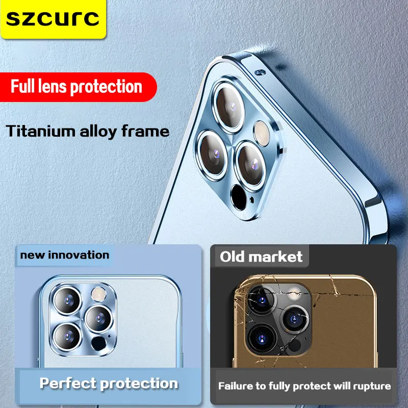 new magsafe high end luxury titanium alloy frame button lock for iphone 13 pro max iphone 12 mini phone case protection cover free global shipping