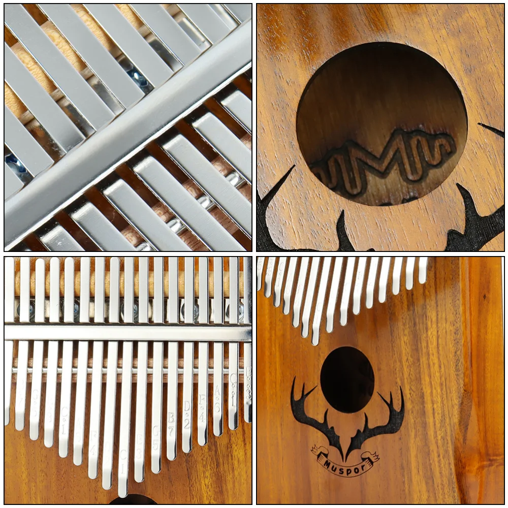 

17 Keys Thumb Piano Wooden Portable Kalimba Mbira Beginner Musical Instrument