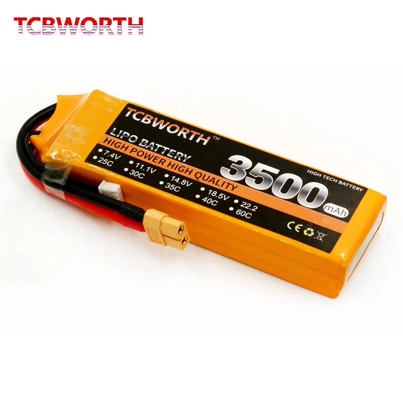 New Batteries 3S 11.1V 3500mAh 25C 35C RC LiPo Battery For Airplane Quadrotor Helicopter Car Boat Plane XT60/T Plug | Игрушки и хобби