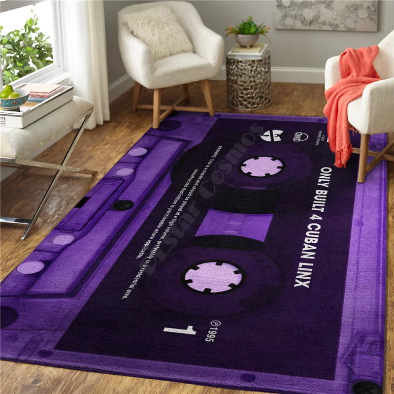 

Cassette Tape carpet Square Anti-Skid Area Floor Mat 3D Rug Non-slip Mat Dining Room Living Room Soft Bedroom Carpet style-06