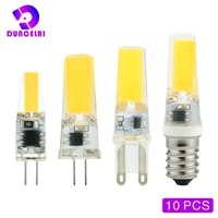 10pcslot g4 g9 e14 led light bulb 3w 6w acdc 12v 220v led lamp cob spotlight chandelier replace halogen lamps coldwarm white
