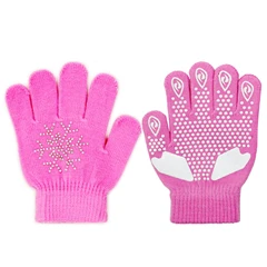 Snowflake pink Детские Водонепроницаемые зимние теплые перчатки для катания на лыжах с защитой от холода, горячая фиксация, трикотажные перчатки для катания на коньках, спортивные перчатки для катания на лыжах - Цвет: Snowflake pink