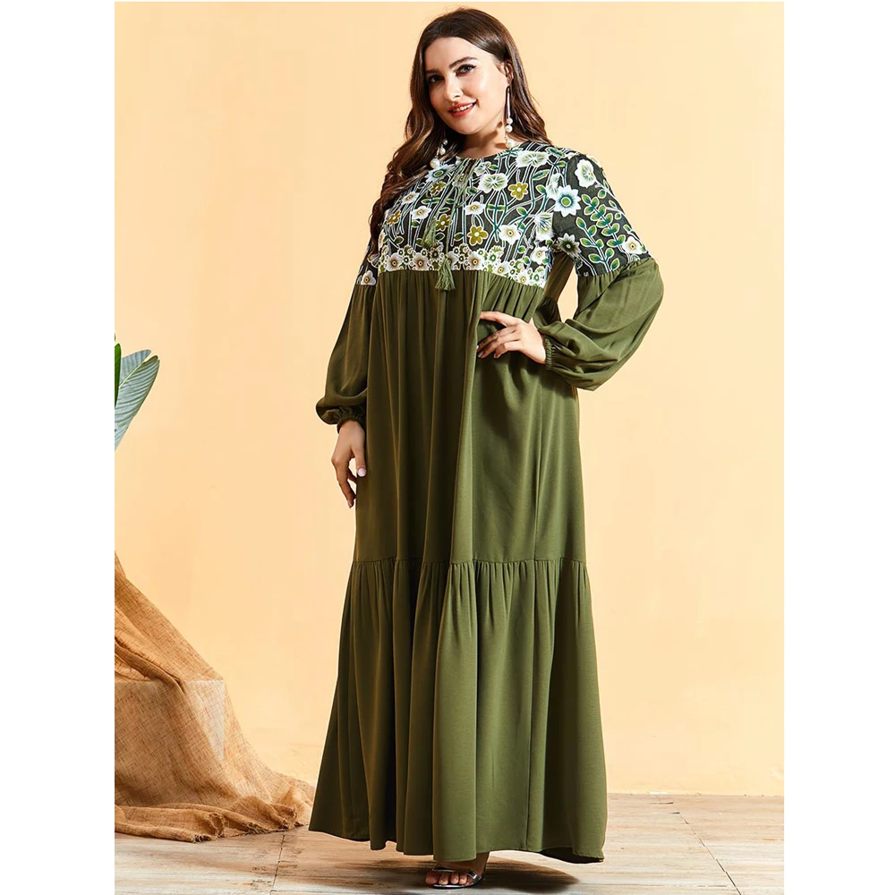 

Abaya Women Hijab Maxi Dress Muslim Embroidery Pleated Long Party Gown Jilbab Kaftan Dubai Robe Turkish Caftan Islamic Plus Size