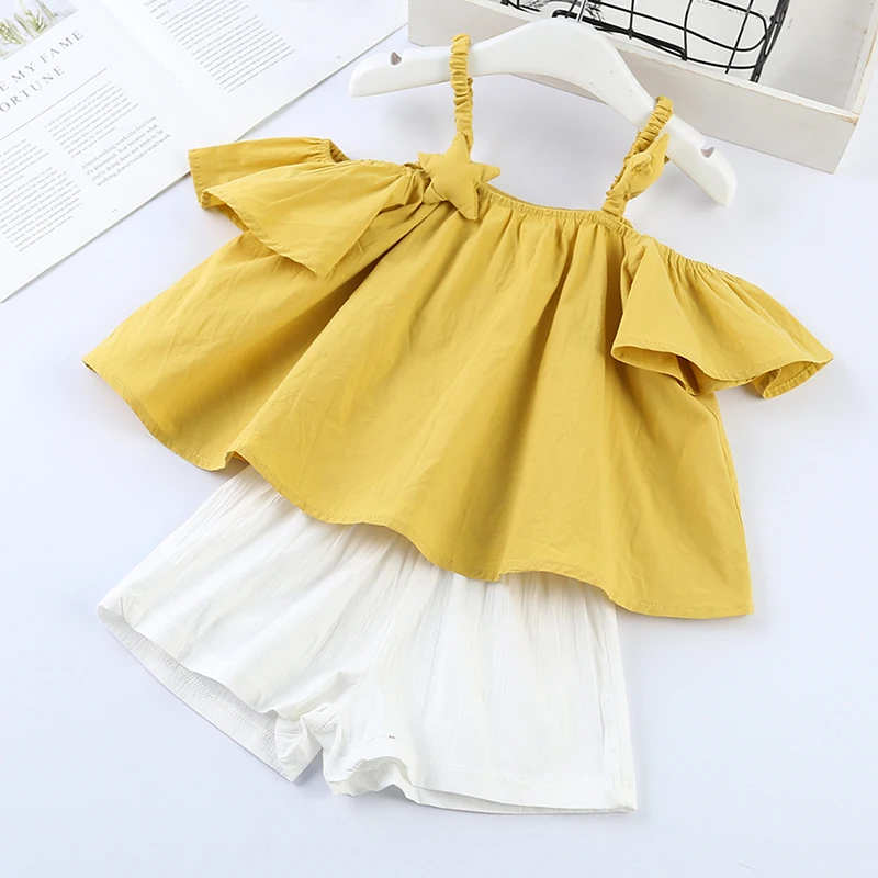 Комплект одежды для девочек Bear Leader милый топ на бретельках без бретелек и звезд +