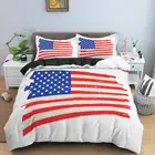 Пододеяльник с американским флагом, постельное белье, стеганое одеяло EUUSAUUK, односпальный, Королевский размер