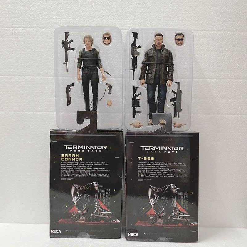 Фигурка NECA Terminator T 800 Dark Fate Сара Коннор Рождественская кукла Коллекционная модель