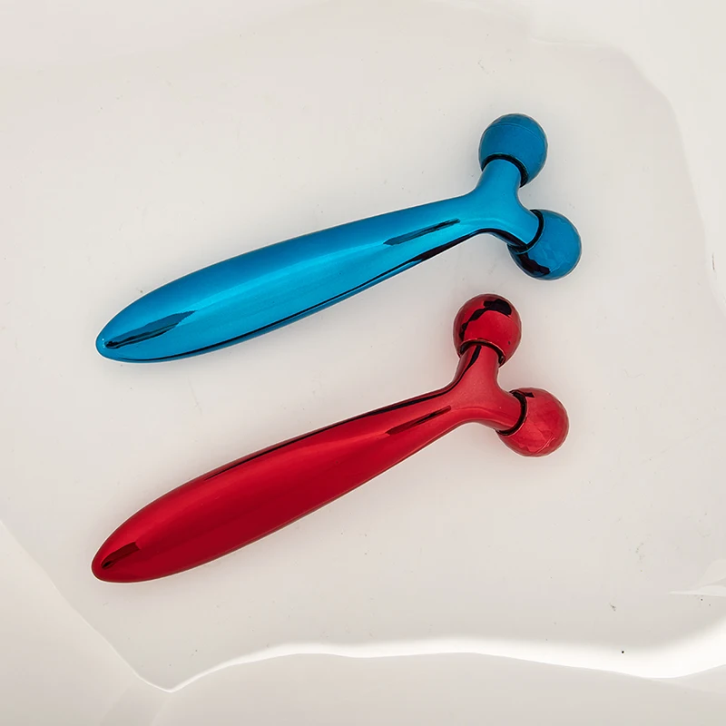 

3D Roller Massager 360 Rotate Silver Thin Face Full Body Shape Massager Lifting Wrinkle Remover Facial Massage Relaxation Tool