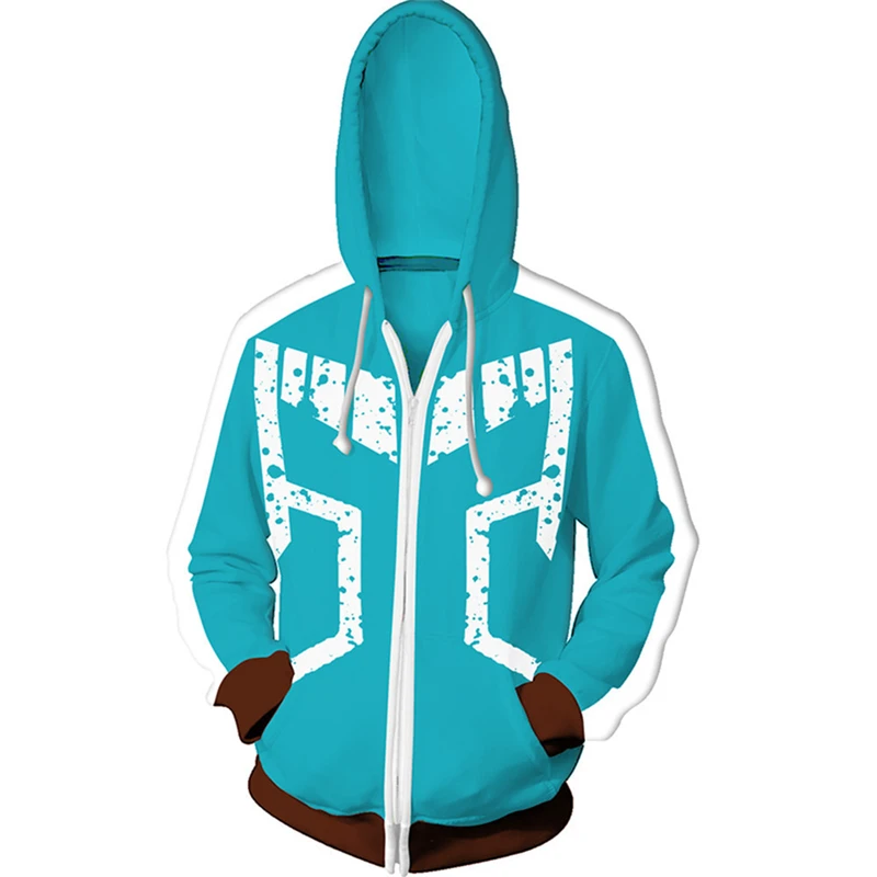3D Printed My Hero Academia Hoodie Men Women Boko no Hero Academia Cosplay Costume Zipper Sweatshirt School Jackets