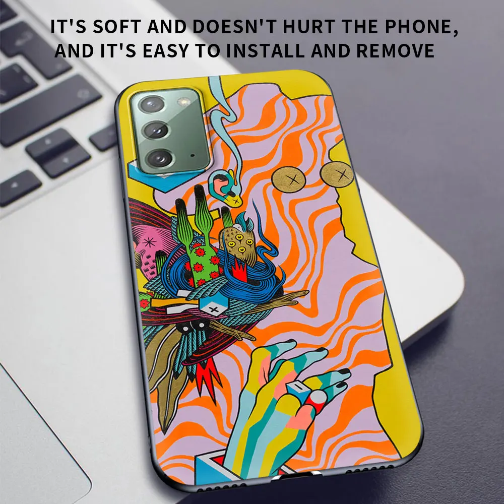 

Case for Samsung Galaxy S20 FE S21 S10 Plus S8 S9 S10e Note 10 Lite 20 Ultra 9 Soft Phone Funda Back Cover Psychedelic Trippy
