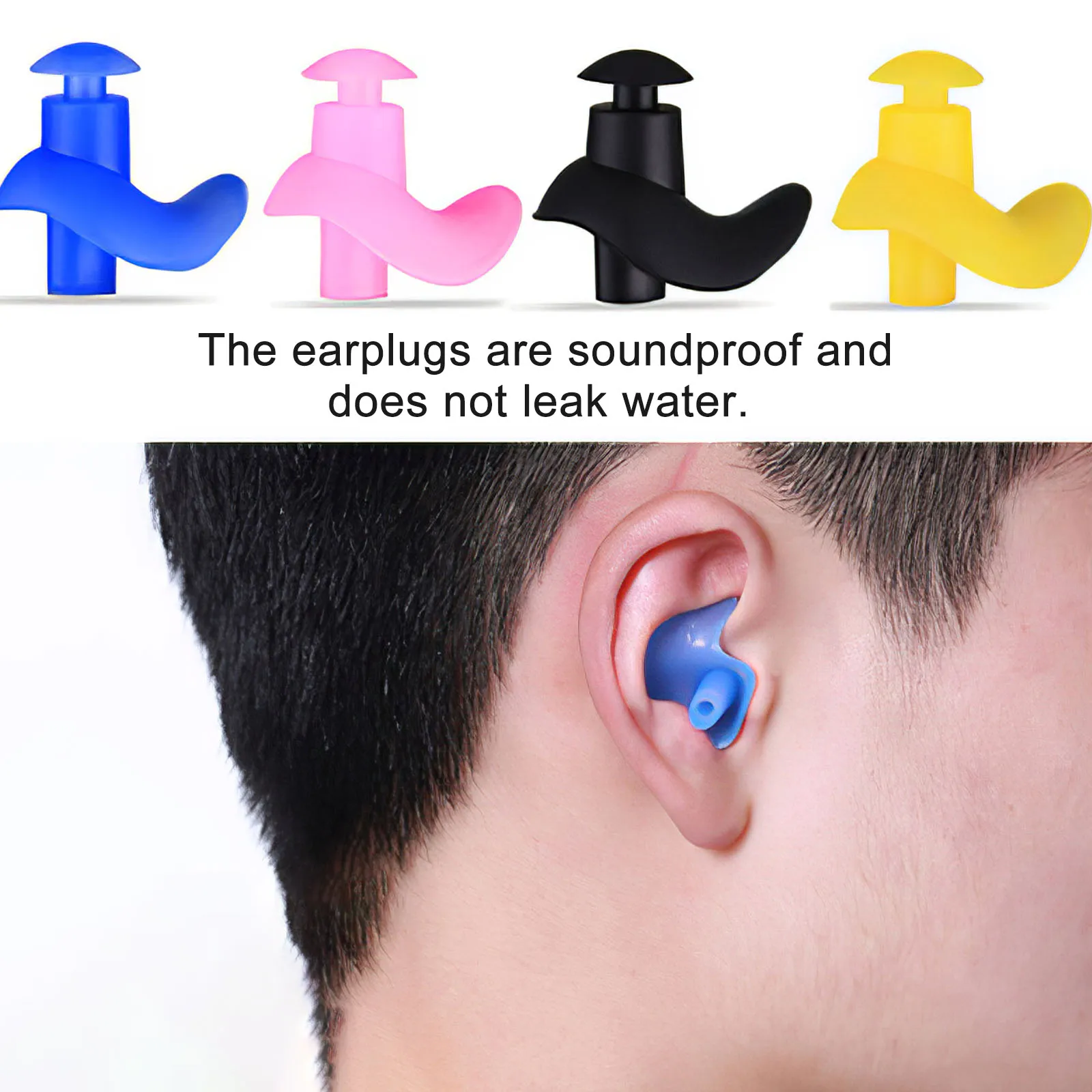 

Soft Swimming Earplugs Clip Case Protective Prevent Water Protection Ear Plug Waterproof Soft Silicone Swim Dive Supplies