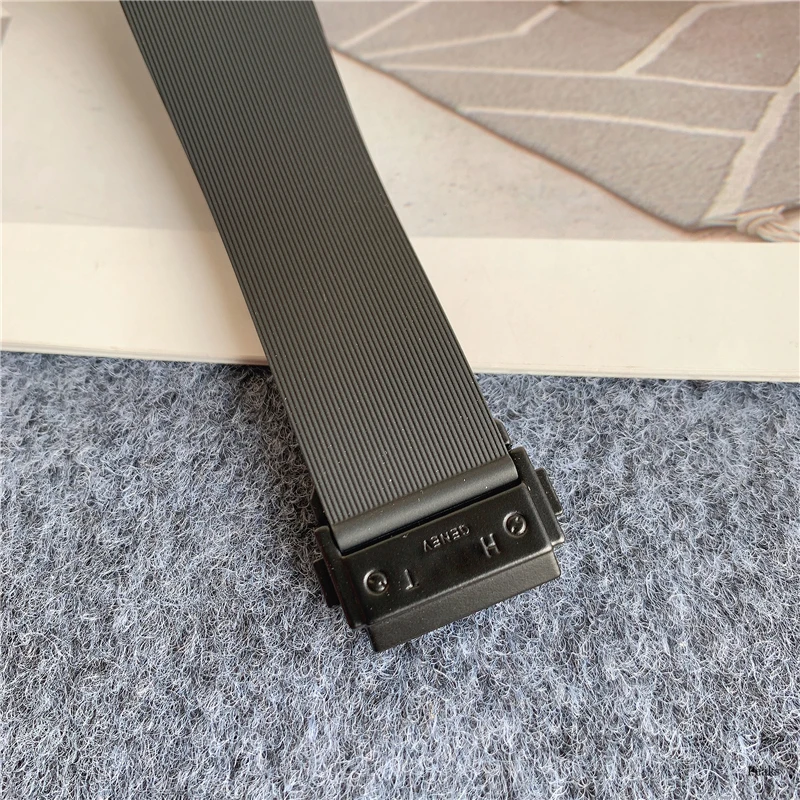 

H T Men's Mechanical Watch Tourbillon Automatic Movement Silicone Bracelet Calendar Casual Sports Men's Watch