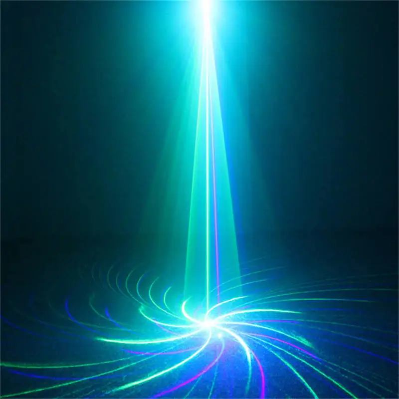 Лазерный мини-проектор с 9 узорами 3 Вт зеленый и синий цвета светодиодный