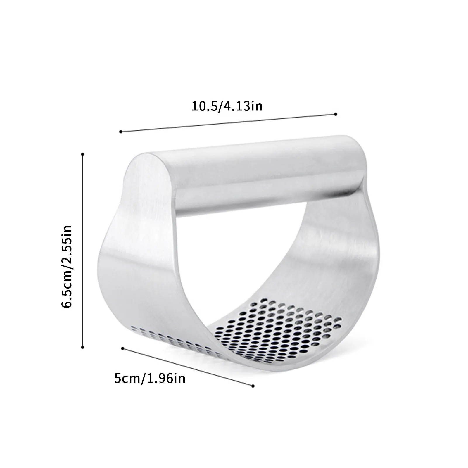 

100% Stainless Steel Garlic Press Rocker, Garlic Rocker Crusher Garlic Chopper Mincer Press, Kitchen Garlic Masher
