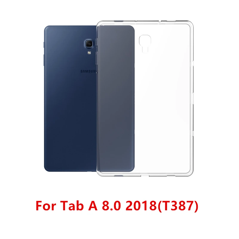 Прозрачный из ТПУ силиконовый чехол для samsung Galaxy Tab S2 S3 S4 S5e Tab A 8,0 10,1 T387 P200 T710 T810 T510 T590 T830 T720 - Цвет: T387