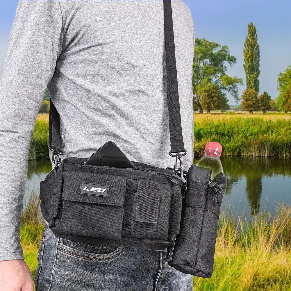 

Fishing Bag Multifunctional Outdoor Waist Bag Portable Lure Waist Pack Messenger Bag Pole Package Fishing Tackle Bag Camping