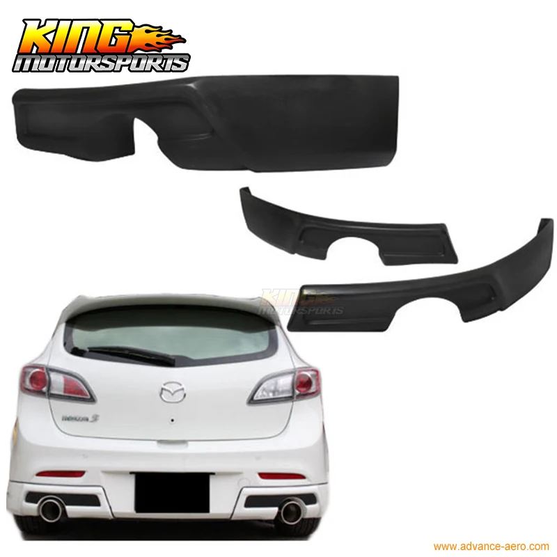 Подходит для 09 11 Mazda 3 4 5Dr K Style Уретановый задний бампер губ Splitter Valance Spats Global