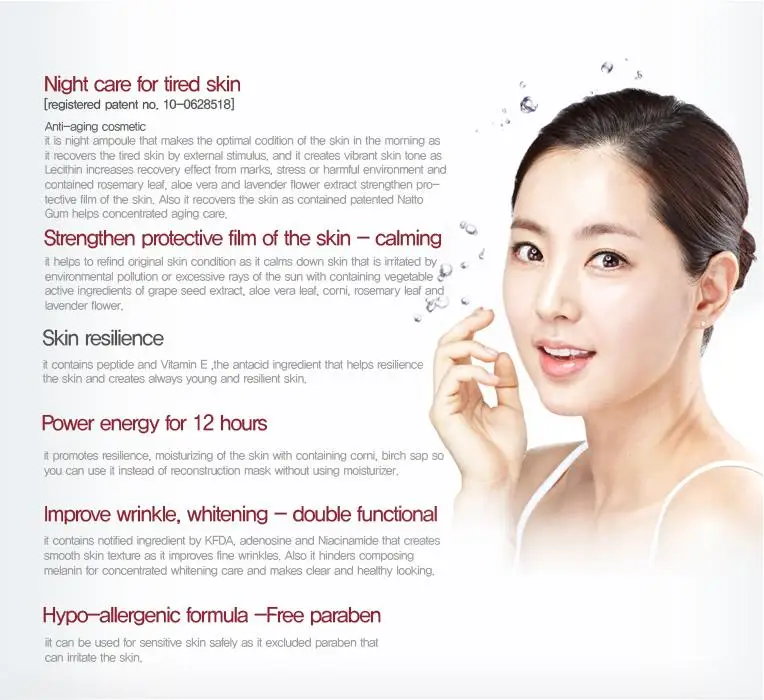 

MIZON Night Repair Seruming Ampoule 30ml Face Whitening Essence Firming Anti Wrinkle Facial Serum Moisturizing Korea Cosmetics