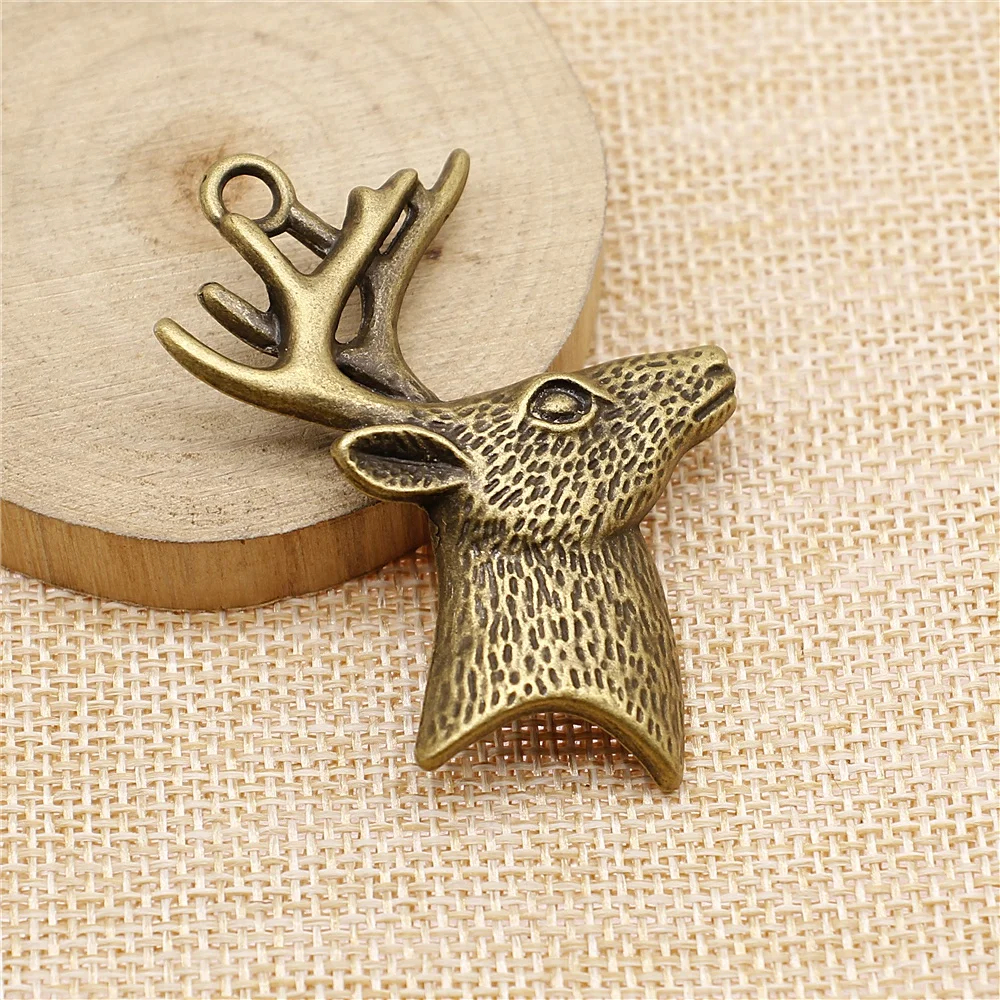 Подвеска в виде головы оленя 20 шт. 60x43 мм подвеска для изготовления ювелирных