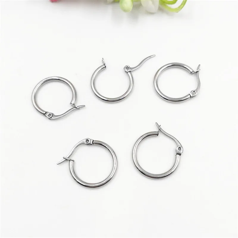 50pcs 316 Stainless Steel French Earring Hooks Round Ear Clip Clasps DIY Finding | Украшения и аксессуары