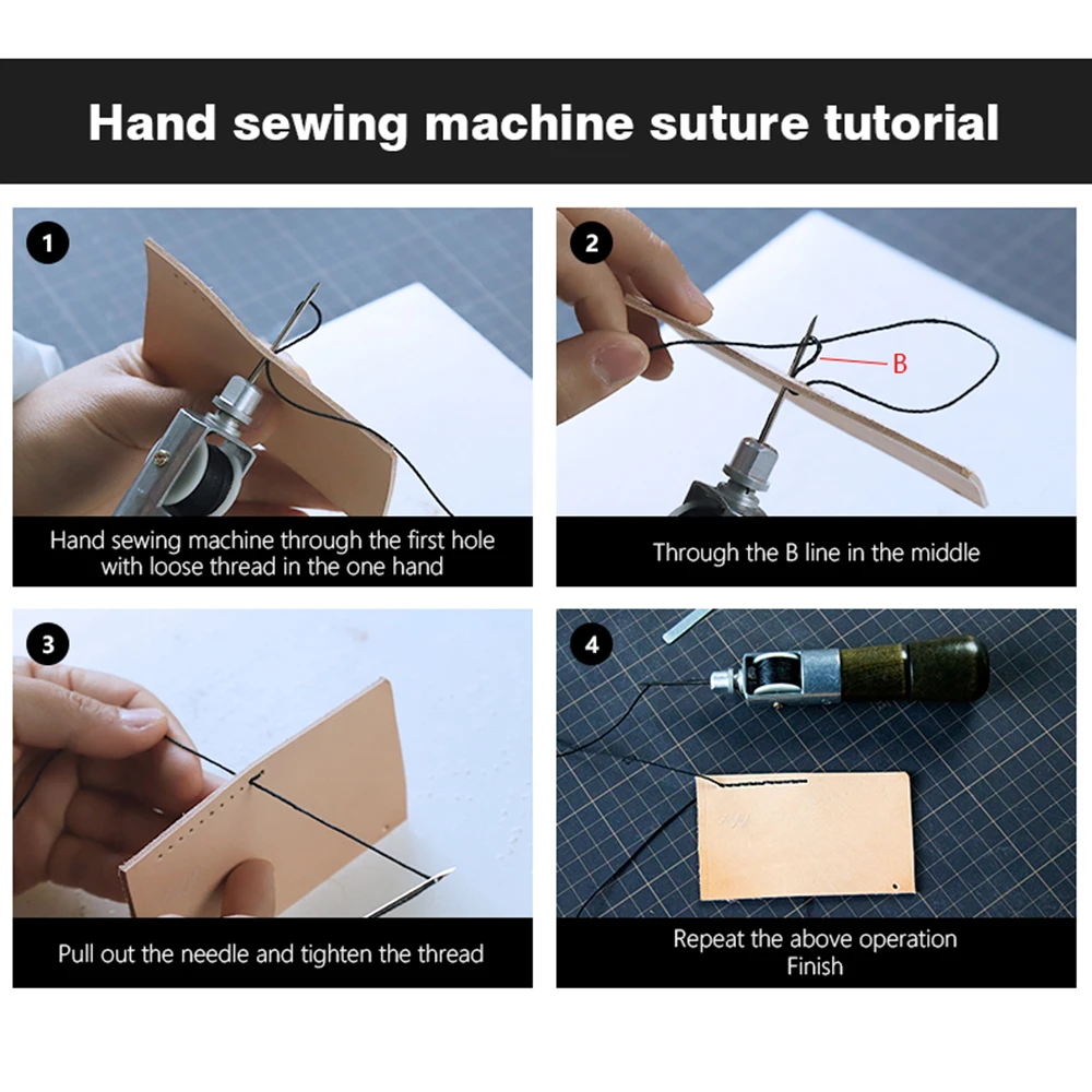 Кожаное ремесло замок стежка нить для шитья Набор Игл кожаная ткань ремонт