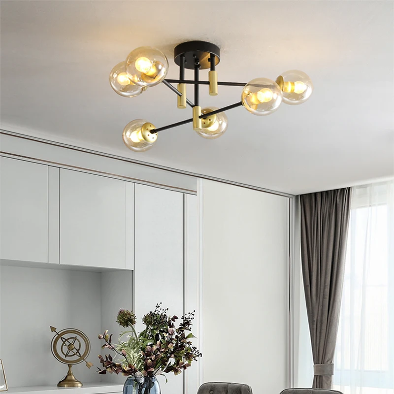 $45.46 Simple And Modern Led Ceiling Lamp Golden Living Room Bedroom Dining Room Study Home Lighting New Designer Ceiling Lamp