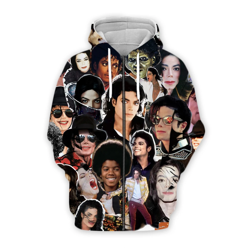 2020 Модные мужские 3D толстовки с капюшоном король поп Майкл Джексон коллаж
