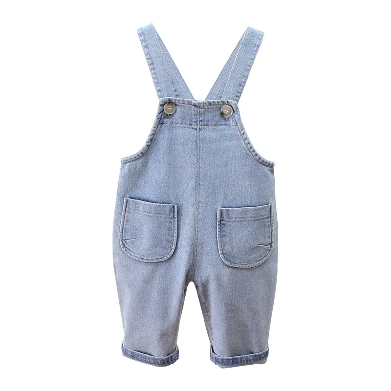 

Toddler Girls Overalls Casual Denim Jumpsuit for Girls Loose Pockets Kids Pants Baby Child Jeans 2020 High Quality Boys Jumpsuit
