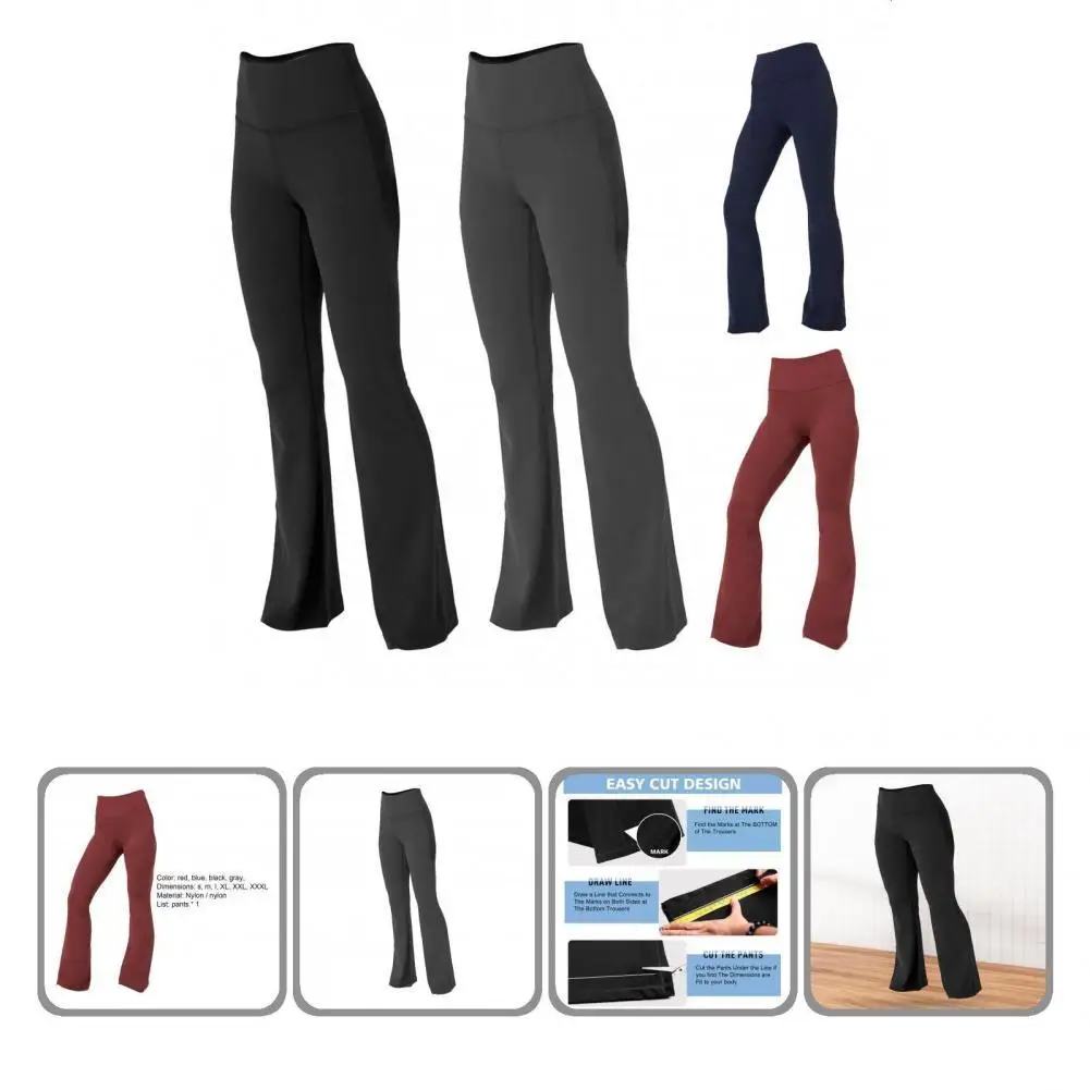 

Широкие женские спортивные штаны с эффектом поднятия ягодиц, спортивные женские штаны для йоги, однотонные штаны для дома