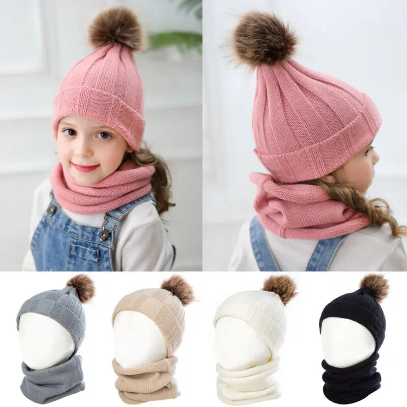 Набор из 2 предметов новинка 2019 зимняя теплая однотонная шапка для малышей